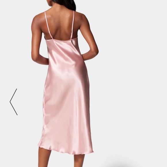 Bebe SATIN COWL NECK SLIP MIDI DRESS Small - Picture 4 of 7